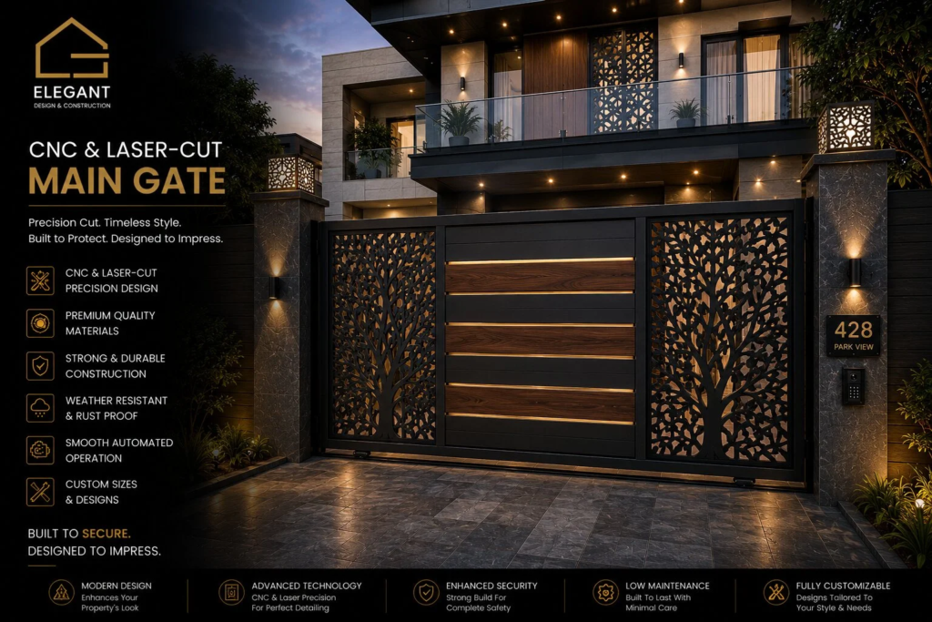 CNC and Laser-Cut Main Gate Designs