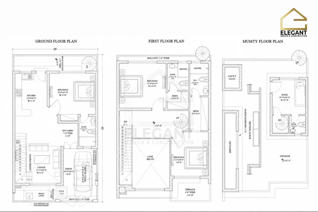 How Many Bedrooms Fit in a 5 Marla House?